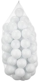 50 palline gioco in plastica Ø 7 cm bianche