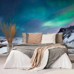 Carta da parati autoadesiva – Aurora boreale norvegese