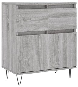 Credenza grigio sonoma 60x35x70 cm in legno multistrato