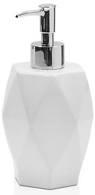 Dispenser sapone liquido bianco Gedy serie Dalia in ceramica