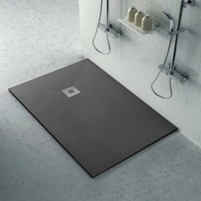 Piatto doccia ardesia 90x120 Karen in resina effetto pietra antracite