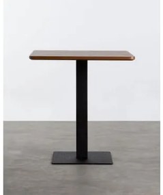 Tavolo da Bar Quadrato in Legno e Metallo (70x70 cm) Square Nero & - The Masie