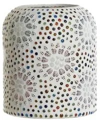 Lampada da tavolo DKD Home Decor Bianco Multicolore Alluminio Cristallo 40 W 220 V 15 x 15 x 18 cm