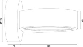 Argon 8900 - Applique da parete LOTUS 1xGX53/12W/230V nera