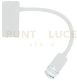 Applique a parete flessibile led kepler bianca 3w 220lm 3000k 32x6x9cm