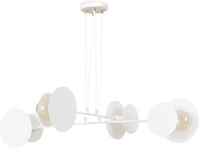 Lampadario a Sospensione in Acciaio IDEA 4 Nero/Bianco 4xE27