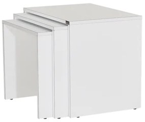 SET 3x Tavolino bianco