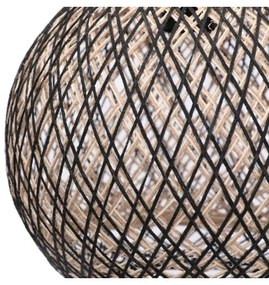 Lampadario su corda JUTE 1xE27/60W/230V nero