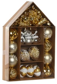 Palle di Natale Home ESPRIT Dorato PVC 24 x 6 x 35 cm