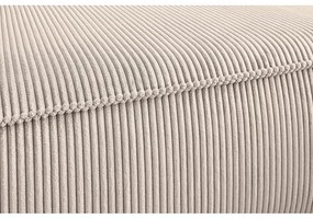 Divano angolare in velluto a coste color crema, angolo destro Nihad modular - Bobochic Paris