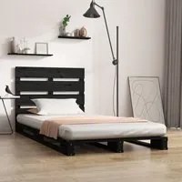 Giroletto Nero 100x200 cm in Legno Massello di Pino cod mxl 57582