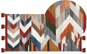 Tappeto kilim lana multicolore 80 x 150 cm KANAKERAVAN Beliani