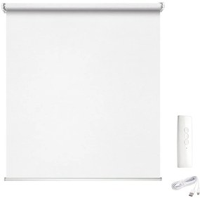 Tenda a rullo motorizzata filtrante MADECO Eroll bianco 84 x 250 cm