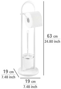 WENKO 17092100 - Scopino WC SIENA 19x63 cm bianco/satinato