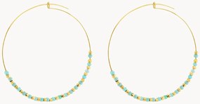 Orecchini placcati in oro con amazonite Neo