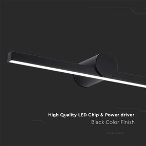Lampada LED per specchio da bagno 10W/230V 3000K IP65 nera