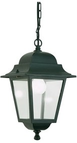 Lampadario Moderno Quadrata nero paralume trasparente E27 SOVIL