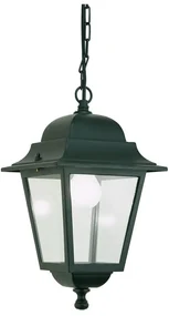Lampadario Moderno Quadrata nero paralume trasparente E27 SOVIL