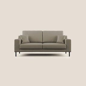Uranio divano moderno lineare in Ecopelle impermeabile T04 talpa