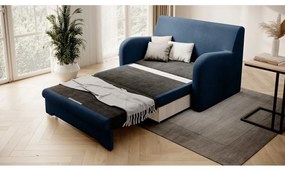 Divano blu allungabile e rivestimento in velluto 130 cm Ario – ELTAP