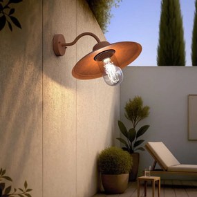 Applique Corten Mattone E27, IP54 per Esterni - Serie AURA Base E27