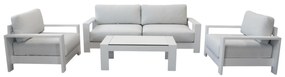FEDRA - salotto con struttura in alluminio bianco o antracite