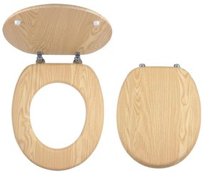 FERRO - Sedile per WC in MDF / finitura frassino