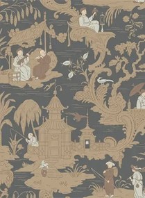 Cole & Son Carta da parati Chinese Toile - Charcoal