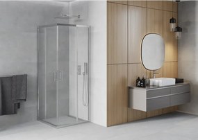 Mexen Rio cabina doccia quadrata 90 x 90 cm, trasparente, cromo - 860-090-090-01-00