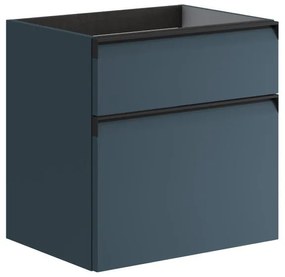 Mobile da bagno sotto lavabo Fusion blu opaco L 59.5 x H 60 x P 45.5 cm 2 cassetti, lavabo non incluso