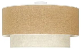 Duolla - Plafoniera YUTE BOHO 3xE27/15W/230V diametro 60 cm marrone/color crema