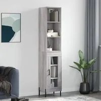 Credenza Grigio Sonoma 34,5x34x180 cm in Legno Multistratocod mxl 101888