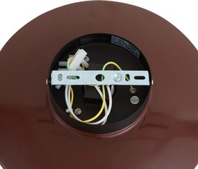 Plafoniera retrò rosso scuro con vetro opale - Lila