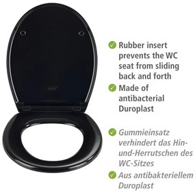 Sedile del wc con chiusura automatica 37,5 x 46 cm Vorno - Wenko