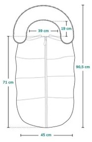 Lionelo - Sacco per passeggino FRODE Grigio Colomba