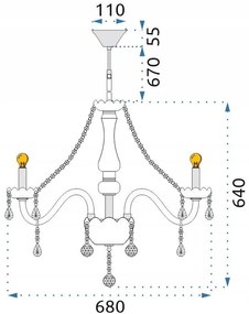 Lampada Di Cristallo Lampadario 300750