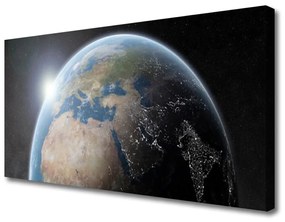 Quadro su tela Universo del pianeta Terra 100x50 cm
