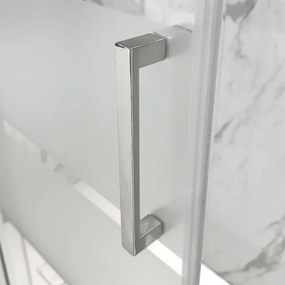 Porta doccia nicchia 70 cm a battente con vetro in cristallo serigrafato Ted