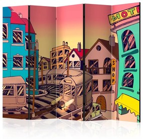 Paravento  Morning in a city II [Room Dividers]  Colore colorful, Dimensioni e Misure 225x172