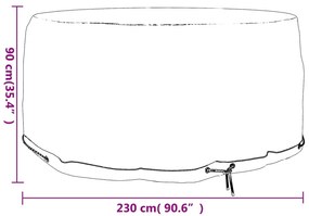 Copertura Mobili da Giardino con 10 Occhielli Ø230x90cm Rotonda