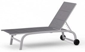 blumfeldt Lounger Limala XXL - Sedia a sdraio, capacità di carico di 160 kg, schienale regolabile su 5 livelli, ruote