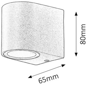Rabalux 8029 - Applique da esterno CHILE 1xGU10/35W/230V
