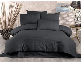Biancheria da letto singola antracite in cotone sateen 140x200 cm Lilyum - Mijolnir