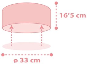 Dalber 82216S - Plafoniera per bambini STAR LIGHT 2xE27/60W/230V rosa