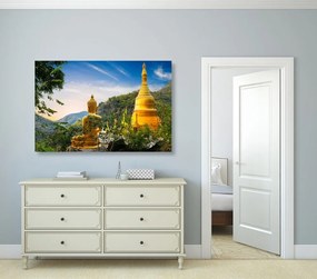 Quadro su tela – Vista sul Buddha dorato