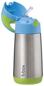 Bottiglia termica con cannuccia 350 ml – blu/verde