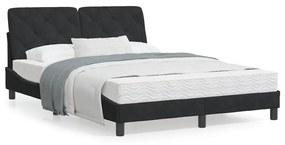 Giroletto Senza Materasso Nero 140x190 Cm İn Velluto /