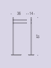 Colombo Design Square Piantana Portasciugamani Cromo B99010CR