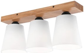 Lampadario a plafone LULA 3xE27/60W/230V quercia