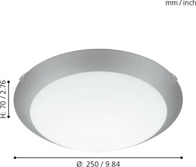 Eglo 89248 - Plafoniera MARS 1 1xE27/25W/230V